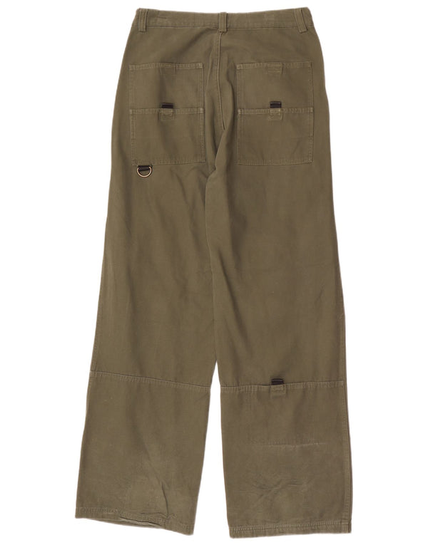 Vintage Ανδρικό φαρδύ παντελόνι Chino IT 46 Small W30 L32 Χακί βαμβακερό