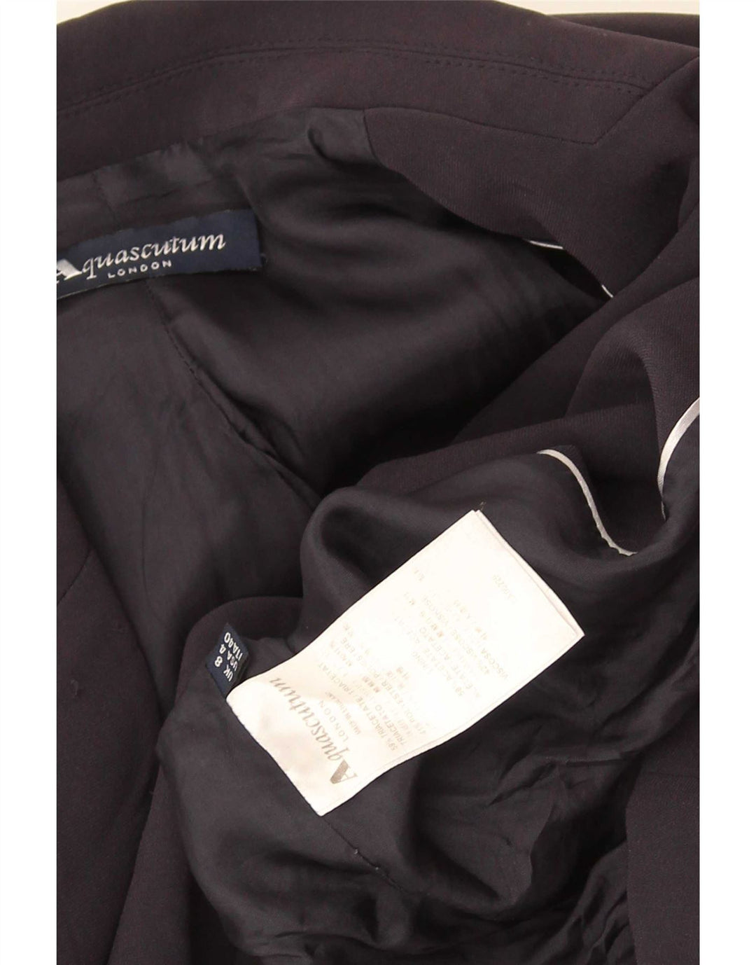 Aquascutum Γυναικείο σακάκι 2 κουμπιών UK 8 Small Navy Blue Acetate