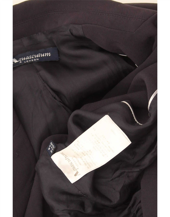 Aquascutum Γυναικείο σακάκι 2 κουμπιών UK 8 Small Navy Blue Acetate