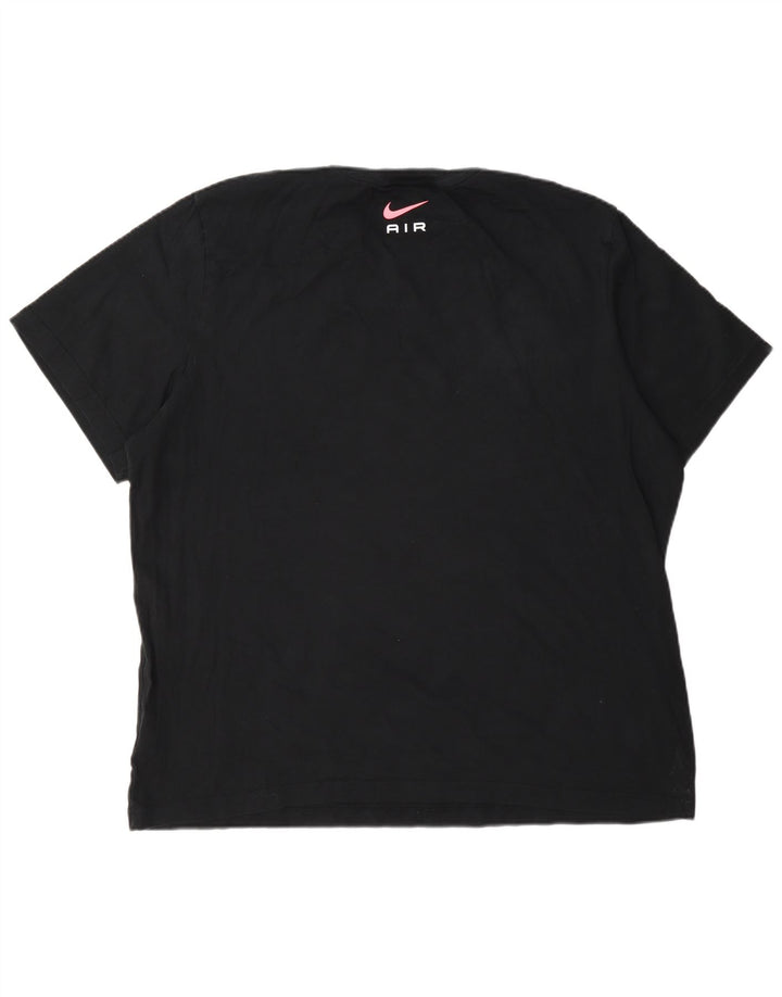 Ανδρικό γραφικό μπλουζάκι Nike 2XL μαύρο βαμβακερό