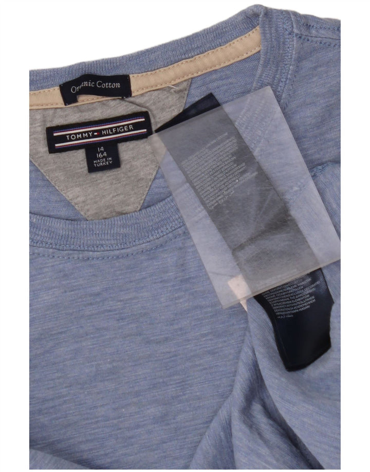 TOMMY HILFIGER για αγόρια μπλουζάκι 13-14 ετών, μπλε βαμβακερό