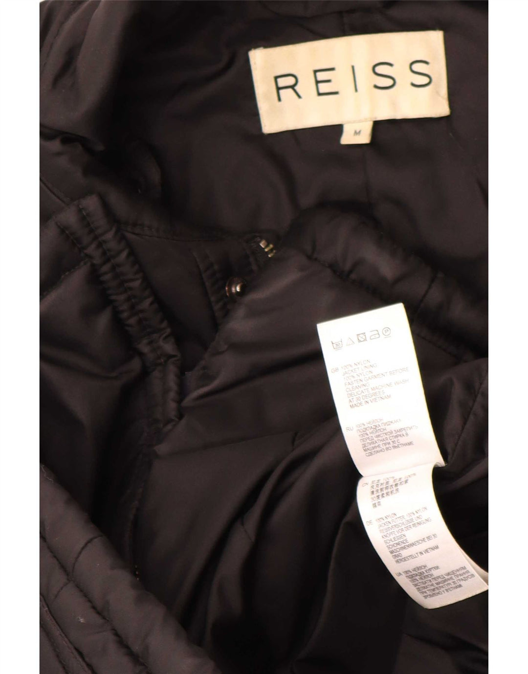 Ανδρικό καπιτονέ μπουφάν Reiss UK 38 Medium Black Nylon