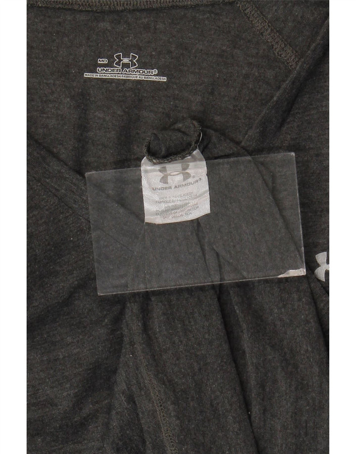 Γυναικείο T-Shirt UNDER Armour Top UK 12 Medium Grey Polyester