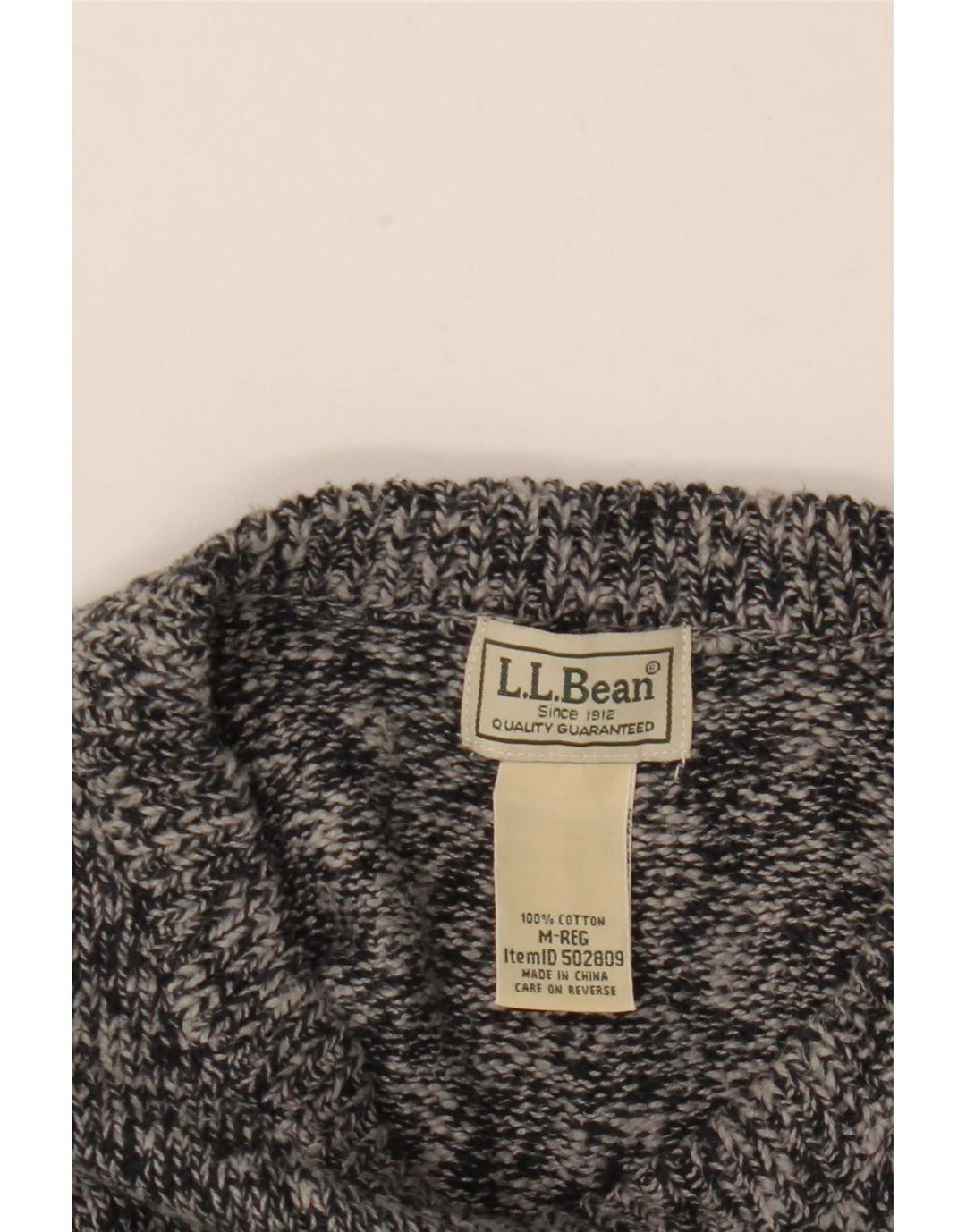 Ανδρικό πουλόβερ L.L.Bean Crew λαιμόκοψη βαμβακερό μεσαίο γκρι