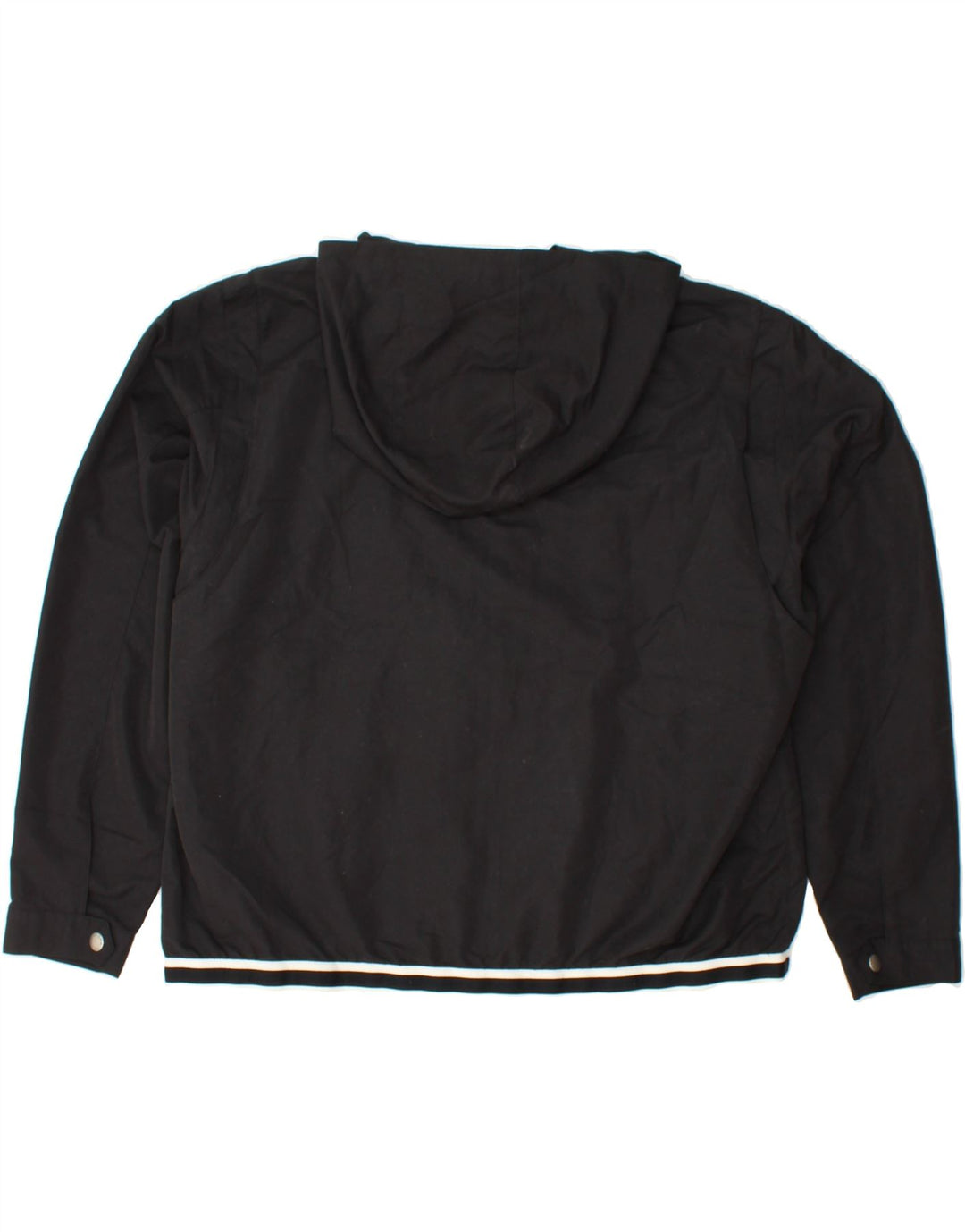 IZOD Womens Hooded Tracksuit Top Jacket UK 18 XL Black Polyester Vintage Izod and Second-Hand Izod from Messina Hembry 