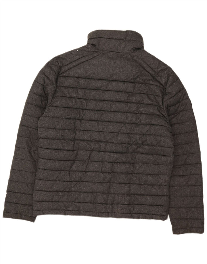 Superdry Ανδρικό μπουφάν με επένδυση UK 42 XL Γκρι πολυεστέρας ψαροκόκαλου
