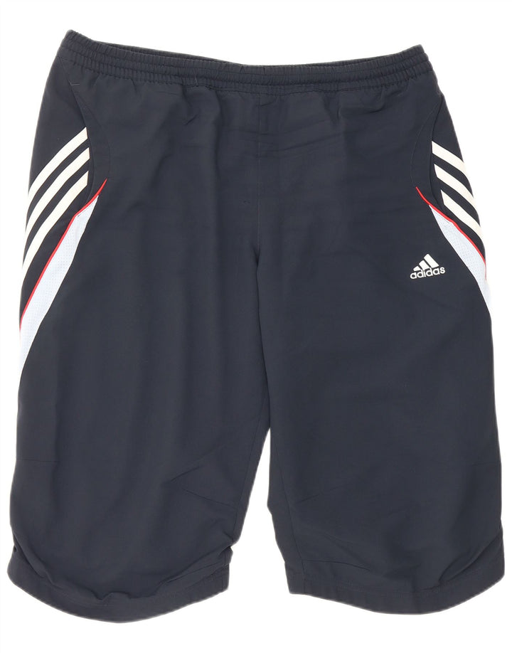 Ανδρικό αθλητικό σορτς Adidas Climalite Μεγάλο μπλε ναυτικό πολύχρωμο πολυεστέρα