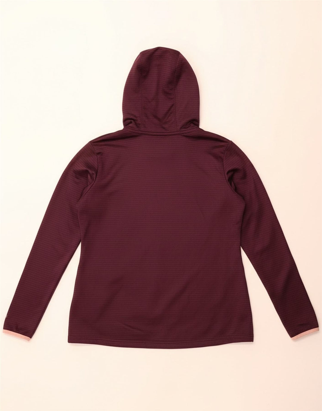 Columbia γυναικείο φούτερ με κουκούλα UK 16 Large Maroon ριγέ πολυεστέρας