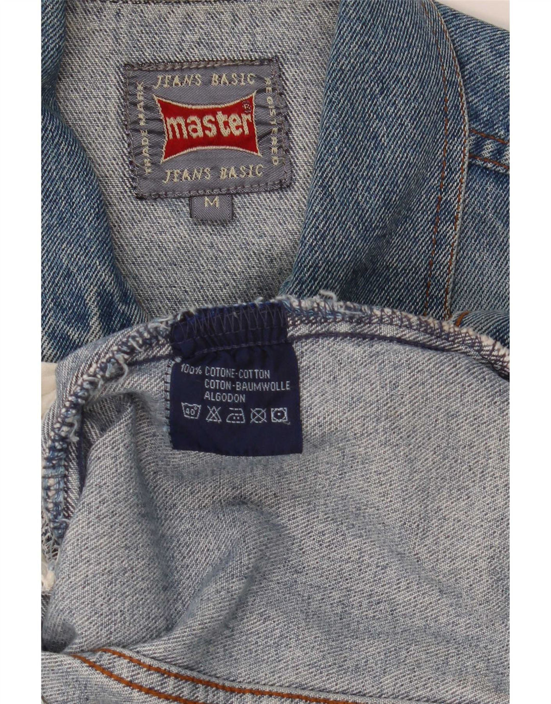 Master Ανδρικό Τζιν Μπουφάν UK 38 Medium Blue Cotton