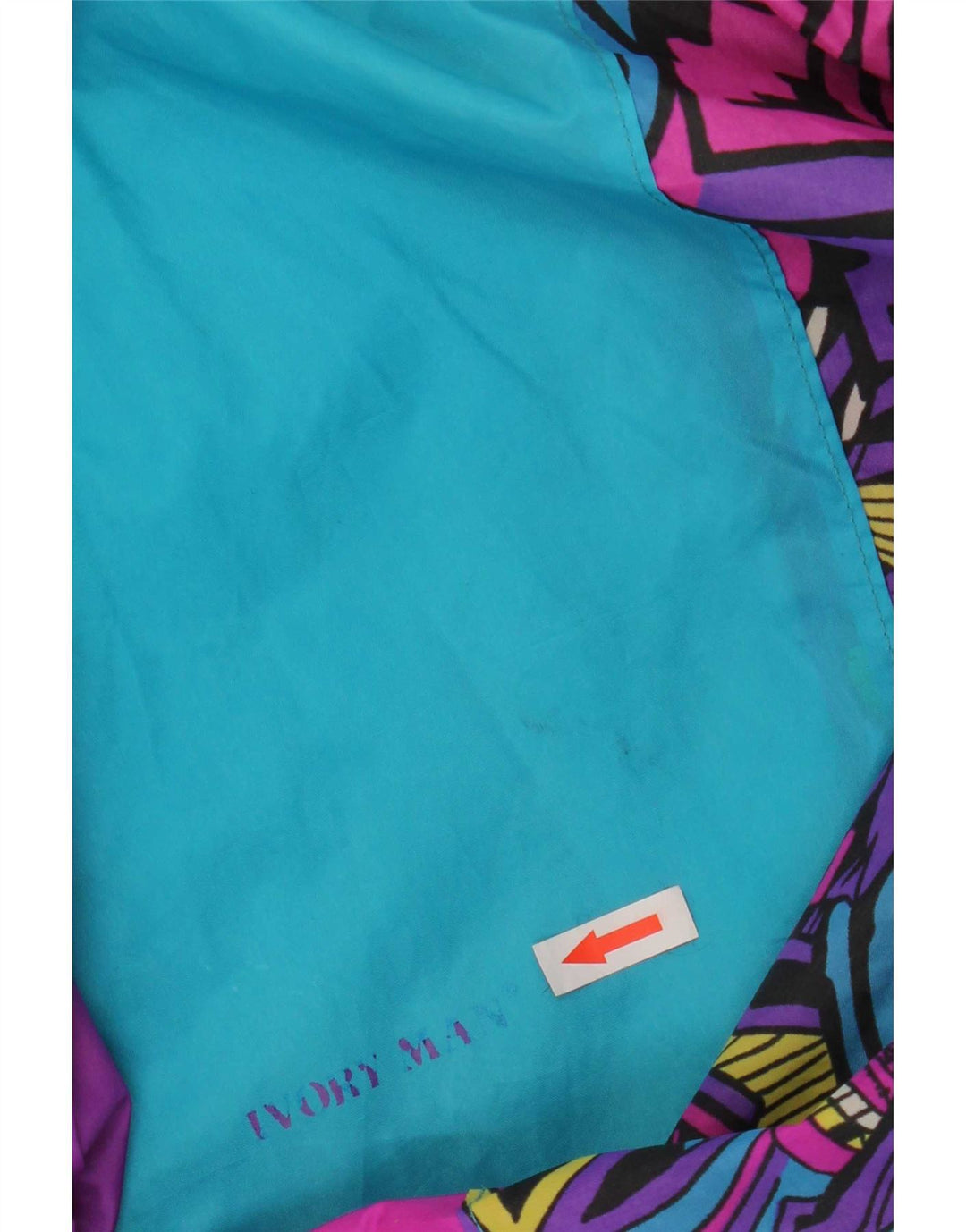 Vintage Ανδρικό πουλόβερ Rain Jacket UK 44 2XL Purple Colourblock Polyamide