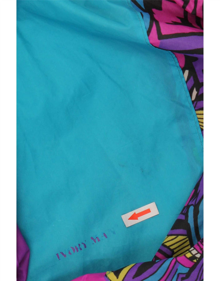 Vintage Ανδρικό πουλόβερ Rain Jacket UK 44 2XL Purple Colourblock Polyamide