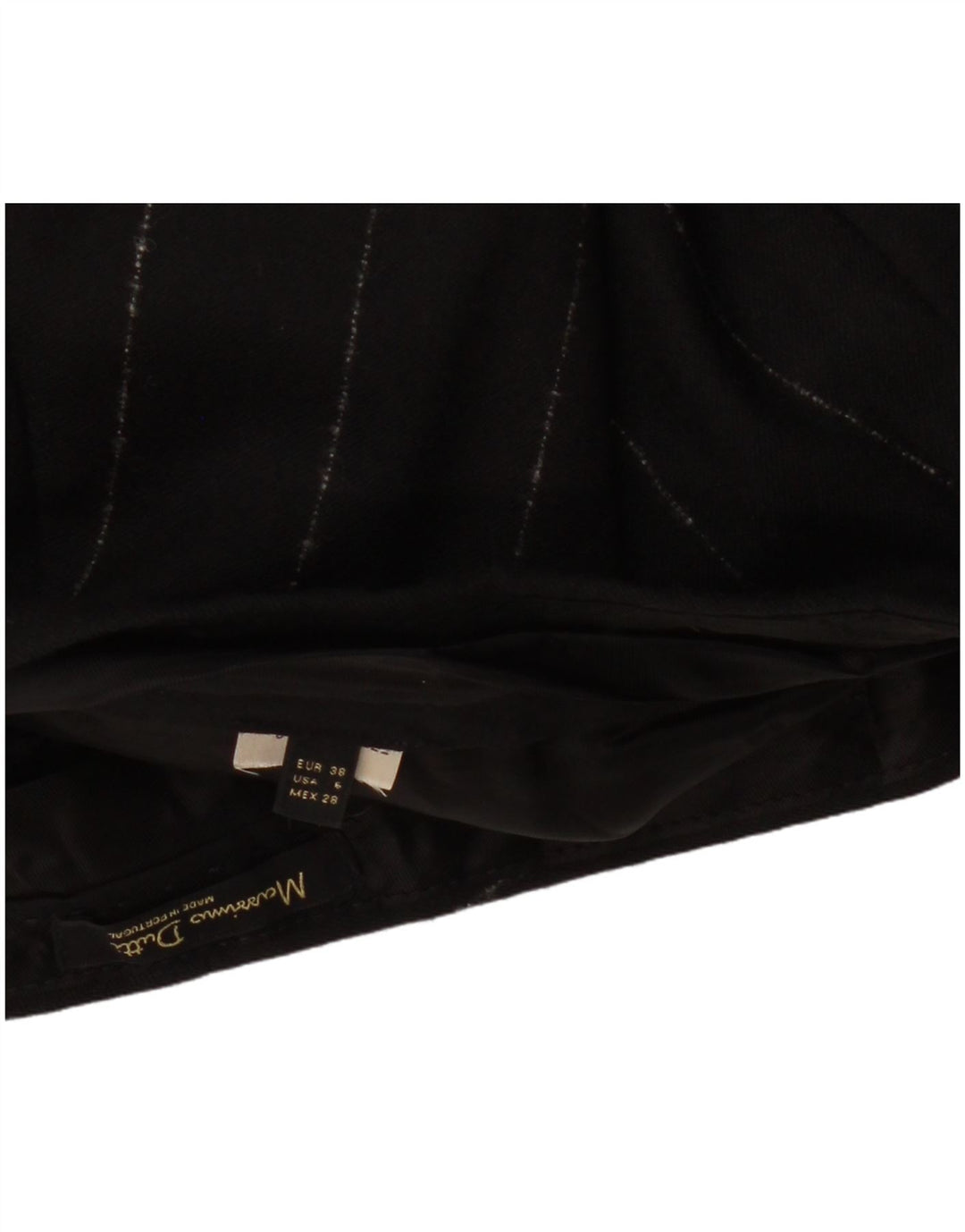 MASSIMO DUTTI Γυναικείο λεπτό παντελόνι Chino EU 38 Small W30 L27 Μαύρο ριγέ