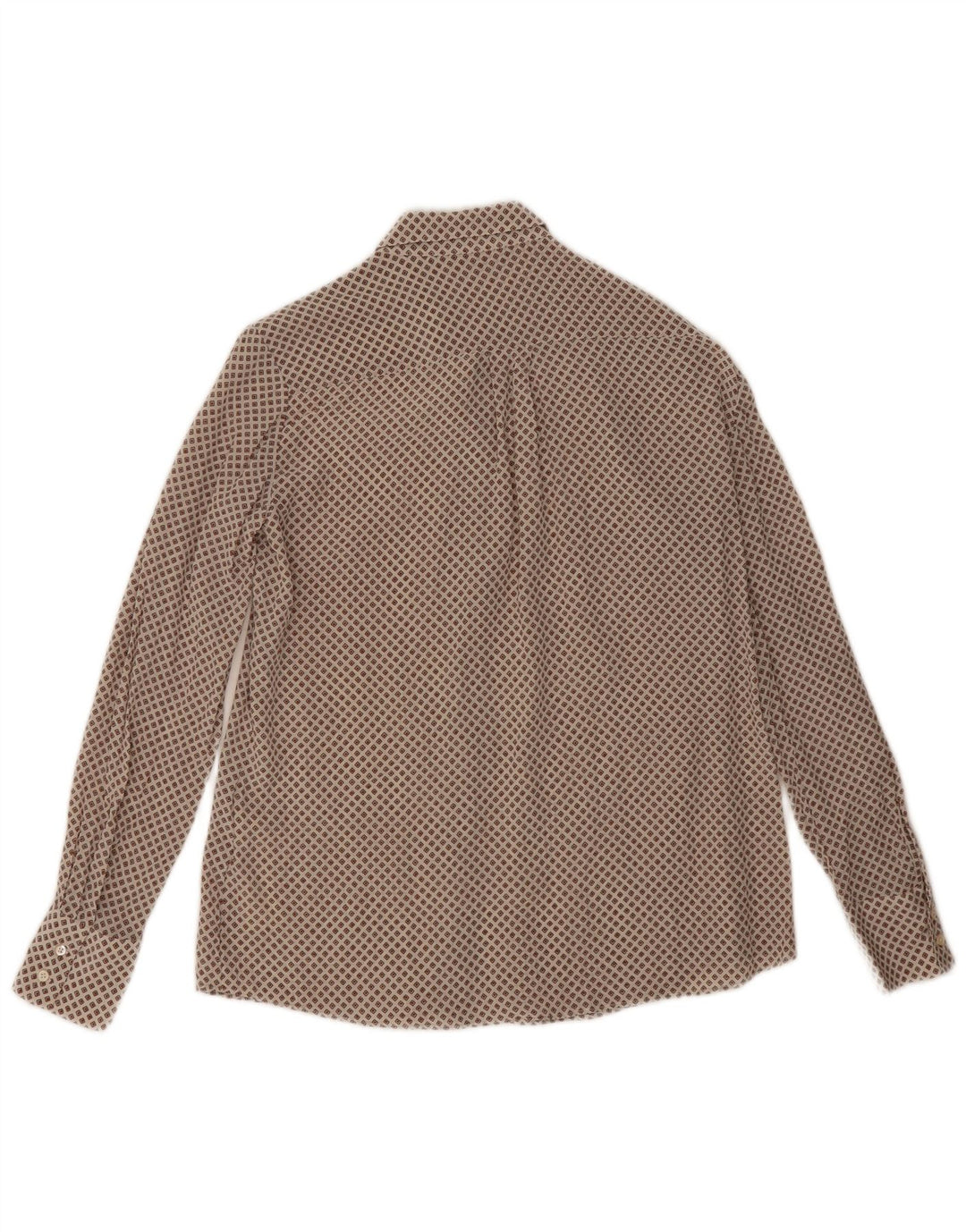 Massimo Dutti Γυναικείο Πουκάμισο Μπλούζα EU 38 Μικρό Μπεζ γεωμετρικό μετάξι