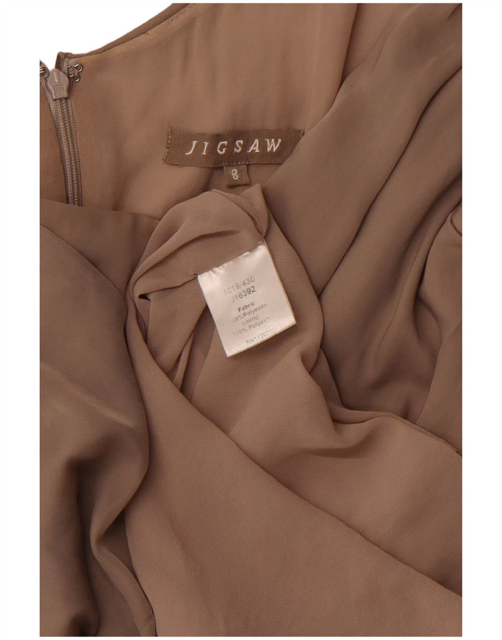 JIGSAW Γυναικείο φόρεμα με θήκη UK 8 Small Beige Polyester