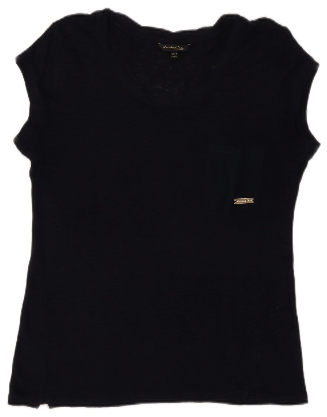 Massimo Dutti Γυναικείο T-Shirt Top UK 12 Medium Navy Blue