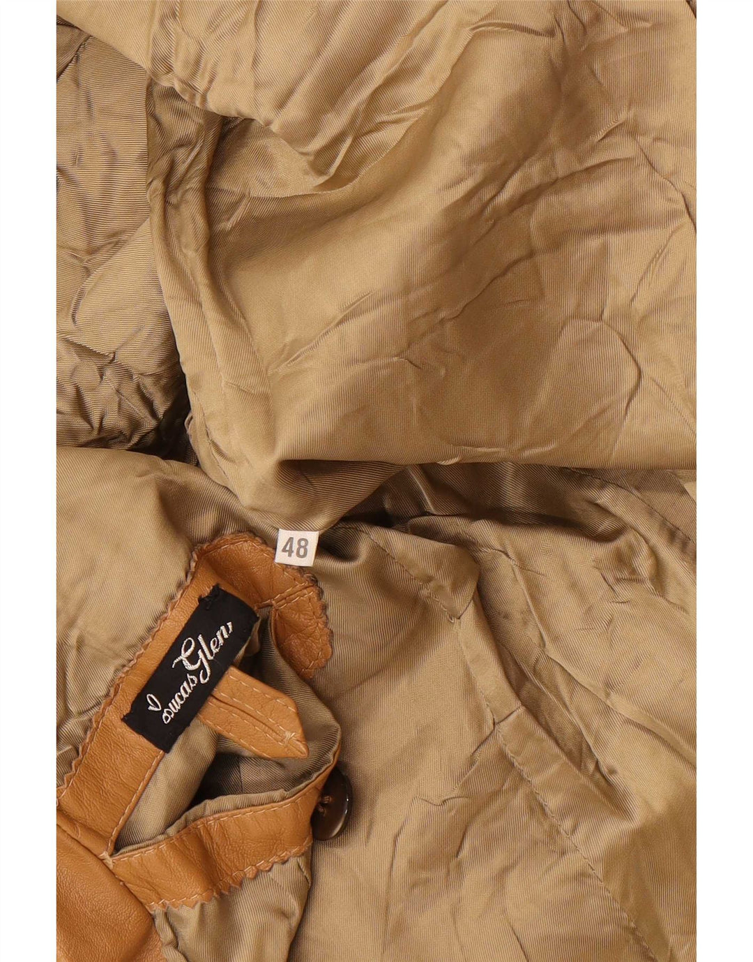 Vintage Ανδρικό Δερμάτινο Σακάκι 2 Κουμπιών IT 48 Medium Beige