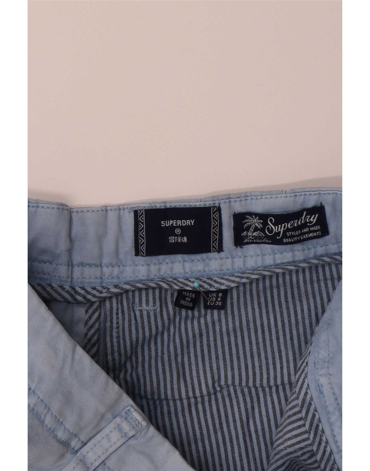 Superdry Γυναικείο Hot Παντελόνι UK 8 Small W28 Μπλε βαμβακερό