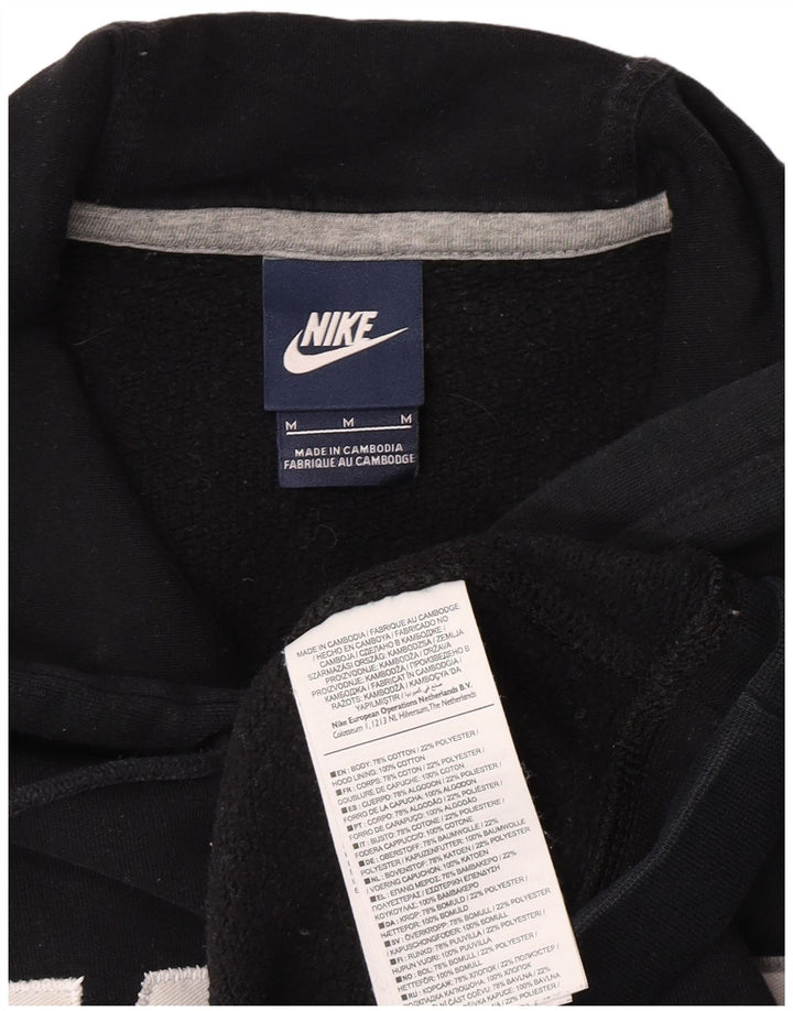 Ανδρικό γραφικό κουκούλα Nike, μεσαίο μαύρο βαμβακερό
