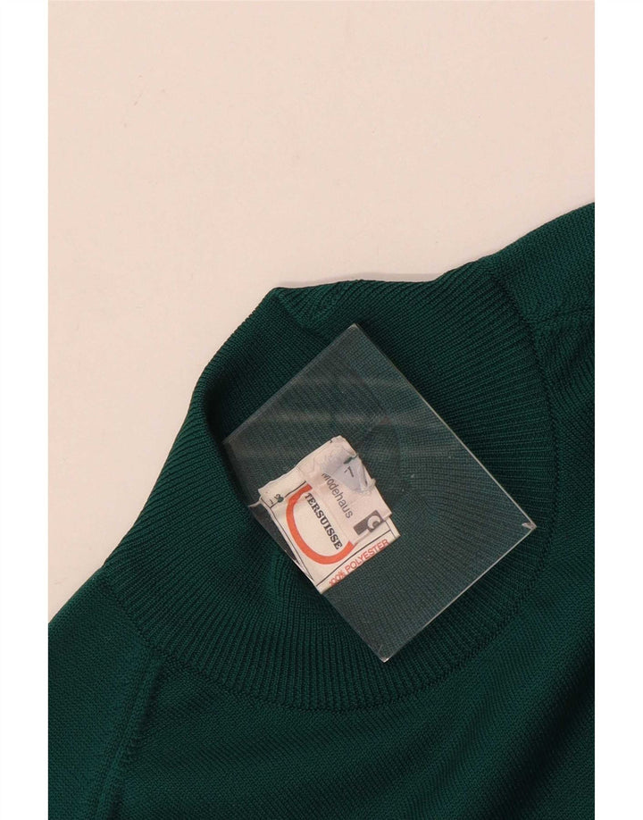 Vintage γυναικείο πουλόβερ με λαιμό χελώνα UK 12 Medium Green