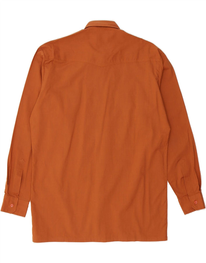 DADI Mens Shirt Size 39 Medium Brown Polyester Vintage Dadi and Second-Hand Dadi from Messina Hembry 