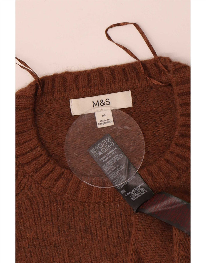 Marks & Spencer Γυναικείο πουλόβερ με λαιμόκοψη UK 14 Μεσαίο καφέ