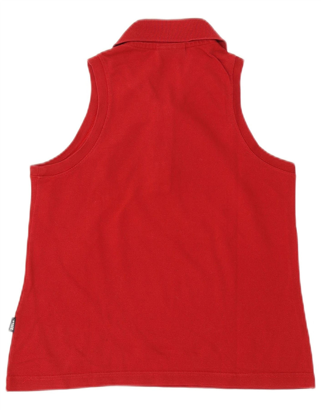 Rifle Γυναικείο αμάνικο μπλουζάκι πόλο UK 12 Medium Red
