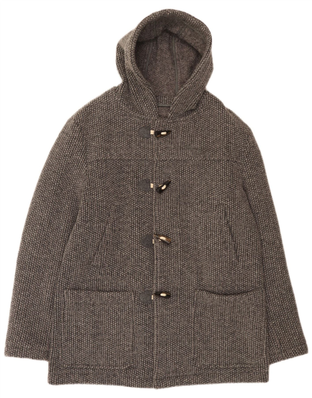 Γυναικείο παλτό Duffle με κουκούλα Desiree IT 56 3XL Γκρι μαλλί