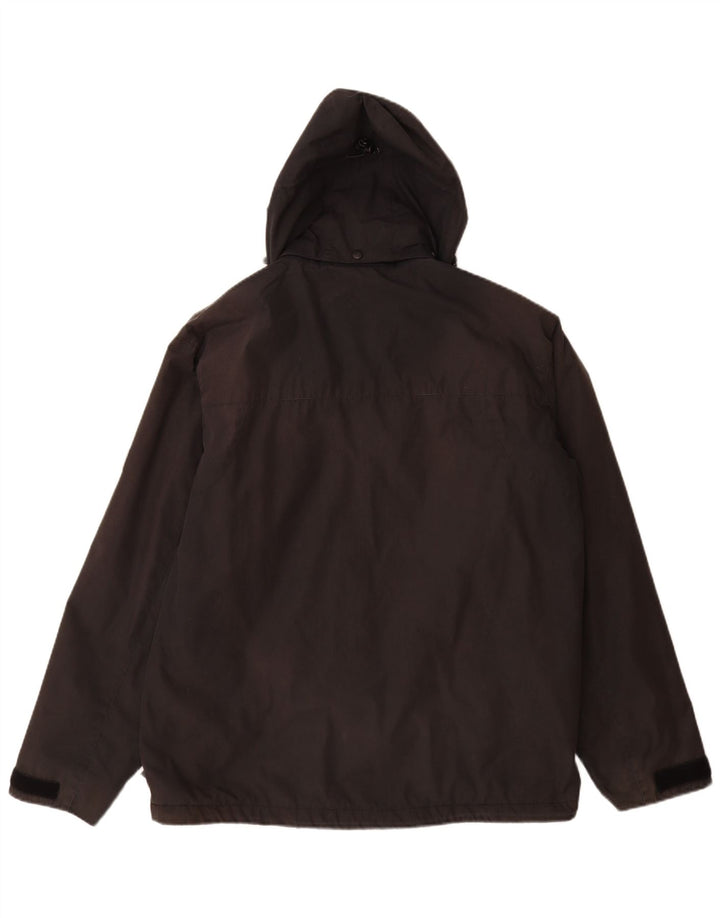 Jack Wolfskin Ανδρικό μπουφάν με κουκούλα αντιανεμικό UK 40/42 μεγάλο μαύρο πολυεστέρα