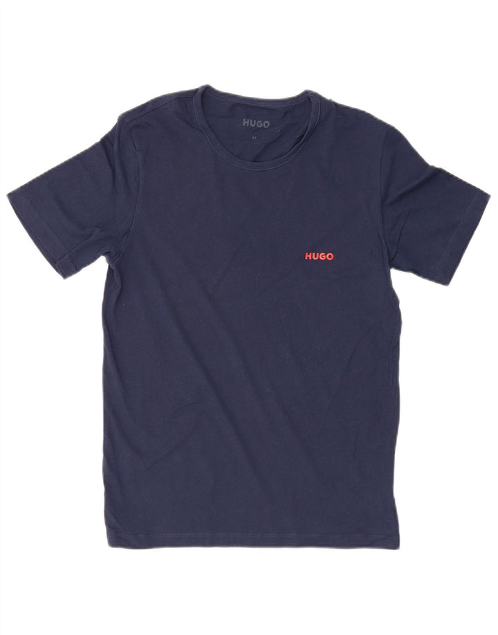 Ανδρικό T-Shirt Hugo Boss Top από μεσαίο μπλε ναυτικό βαμβακερό