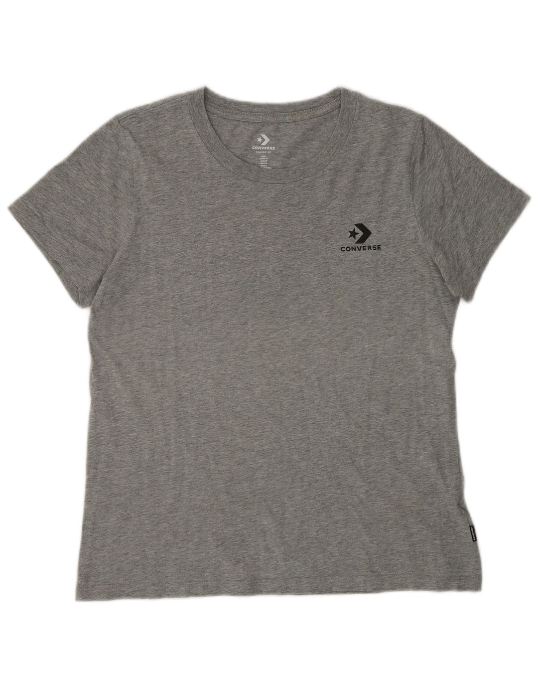Γυναικείο T-Shirt Converse Top UK 12 μεσαίου γκρι βαμβακερό