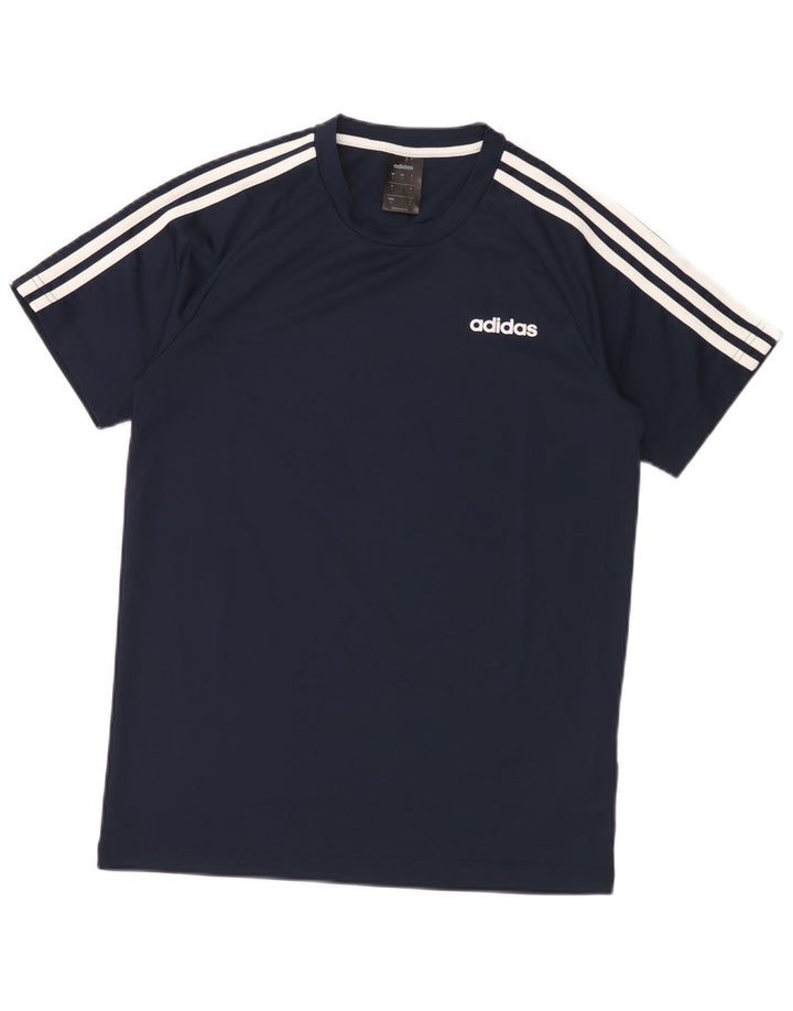 Adidas Ανδρικό T-Shirt Climalite Top Small Navy Blue Polyester