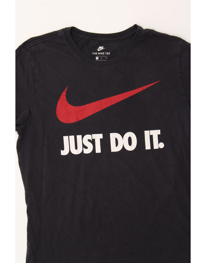 NIKE Mens Graphic T-Shirt Top Medium Black Cotton Vintage Nike and Second-Hand Nike from Messina Hembry 