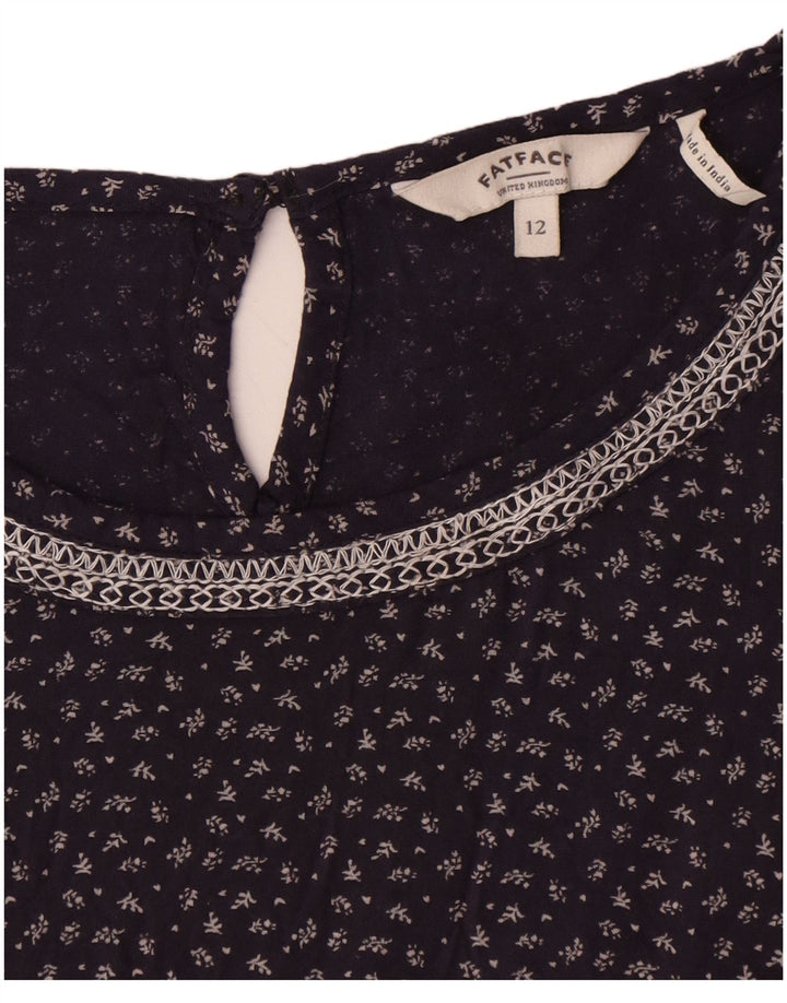 Fat Face Γυναικείο φόρεμα Shift UK 12 Medium Navy Blue Floral Viscose