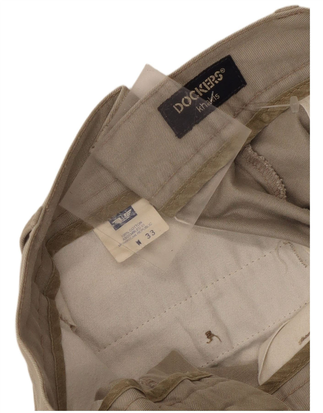 Dockers Ανδρικό Σορτς Chino Χακί με καρφίτσα W33 Βαμβακερό μεσαίο μπεζ