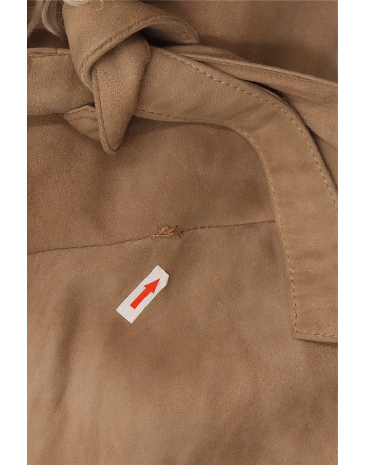 Vintage Γυναικείο Παλτό Shearling UK 8 Small Beige