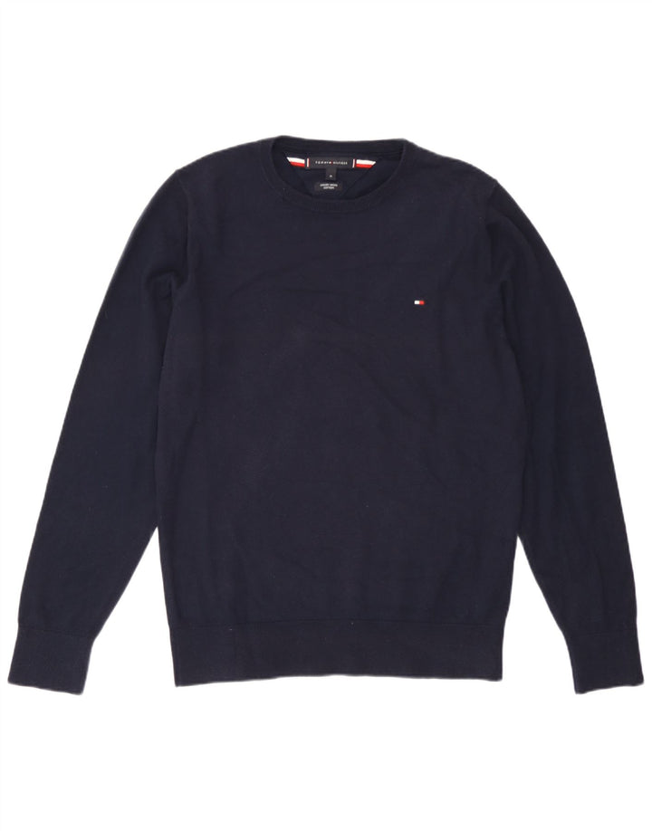 Ανδρικό πουλόβερ με λαιμόκοψη Tommy Hilfiger, Μαλλί μεσαίου μήκους