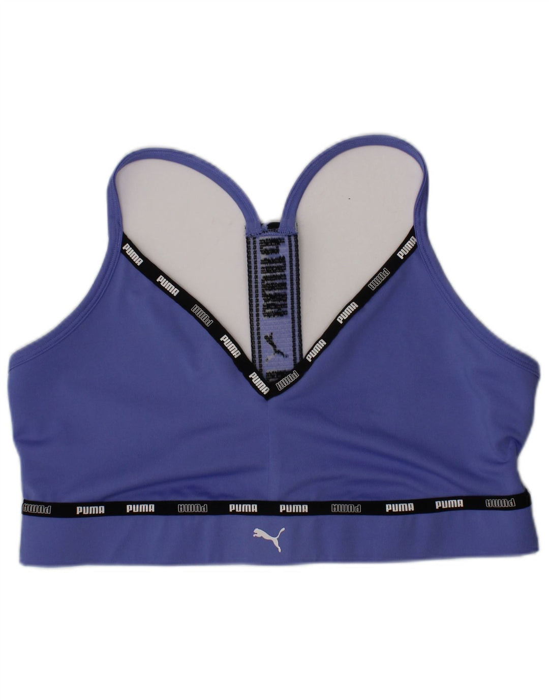 Γυναικείο γραφικό αθλητικό σουτιέν Puma Top Sports με μεσαίο μπλε πολυεστέρα