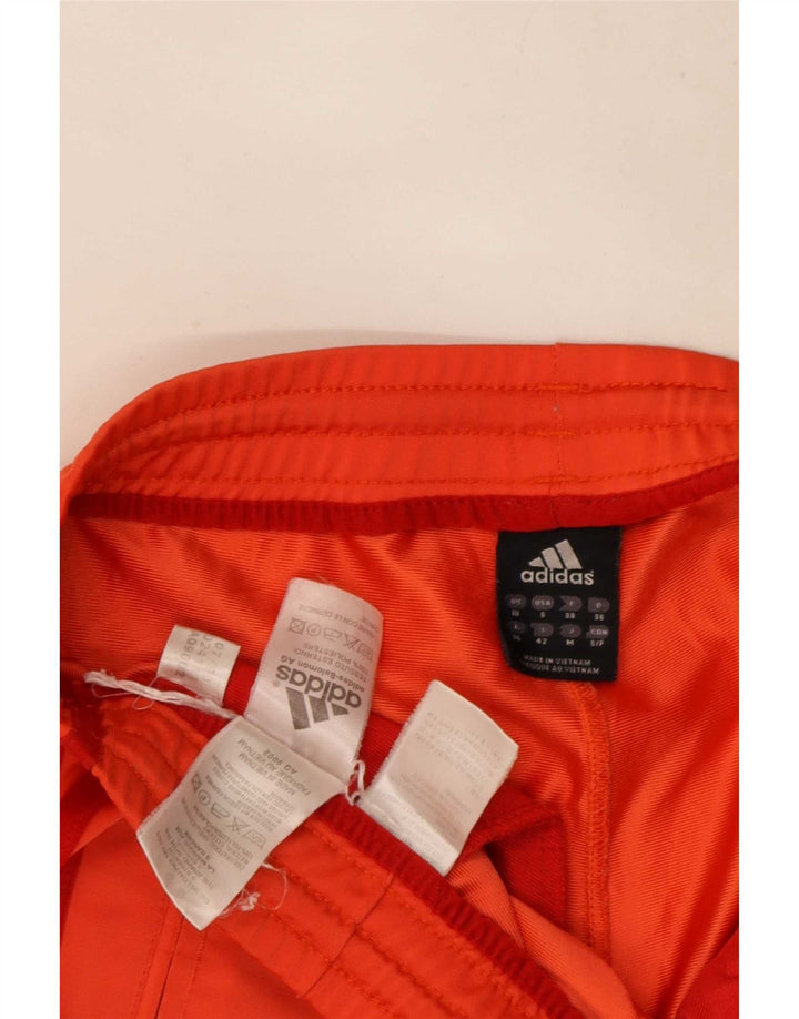 Γυναικεία αθλητική φόρμα Adidas γραφικά παντελόνια UK 10 Small πορτοκαλί πολυεστέρας