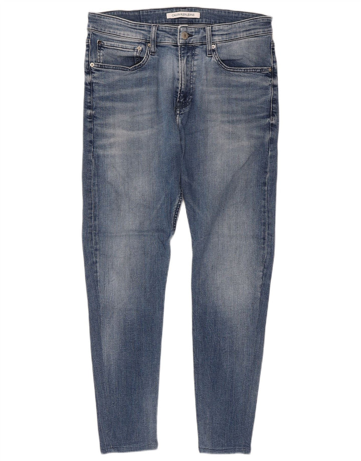 Calvin Klein Ανδρικό Skinny Jeans W34 L27 Μπλε βαμβακερό