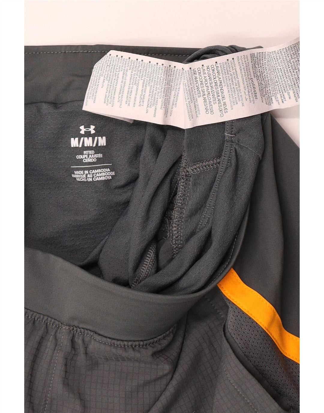 Ανδρικό γραφικό αθλητικό σορτς Under Armour με μεσαίο γκρι χρώμα από πολυεστέρα