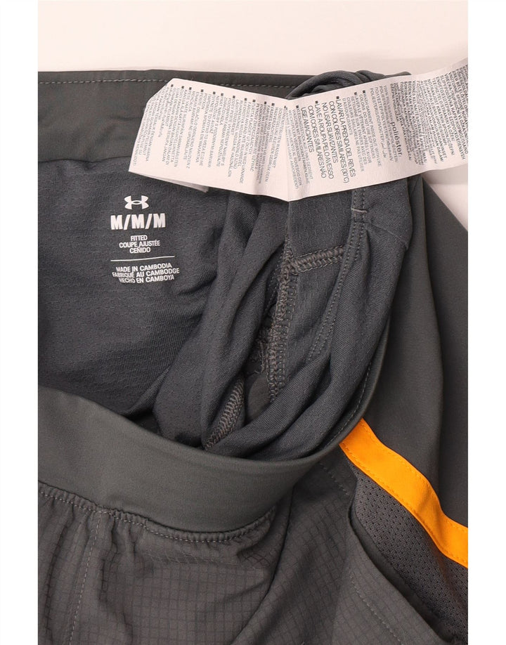 Ανδρικό γραφικό αθλητικό σορτς Under Armour με μεσαίο γκρι χρώμα από πολυεστέρα