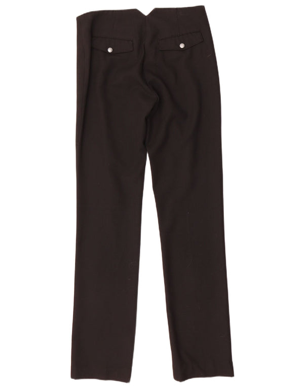 Armani Jeans Γυναικείο ίσιο παντελόνι Chino UK 10 Small W28 L32 Μαύρο