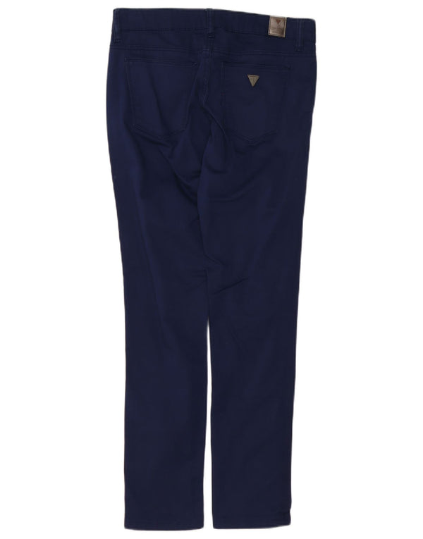 Guess Γυναικείο Skinny Casual Παντελόνι W26 L28 Navy Blue Cotton