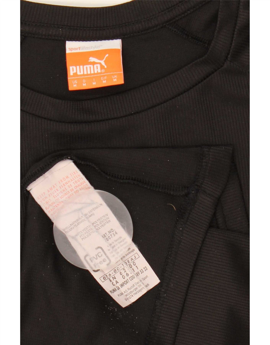 Ανδρικό γραφικό μπλουζάκι Puma Top Medium μαύρο ριγέ πολυεστέρα