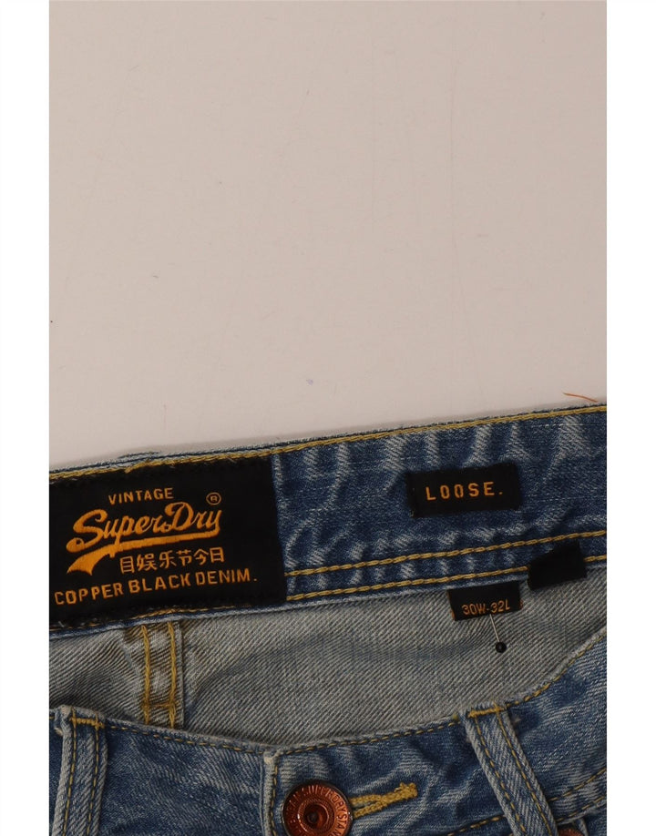 Ανδρικό φαρδύ τζιν Superdry W30 L32 Μπλε βαμβακερό