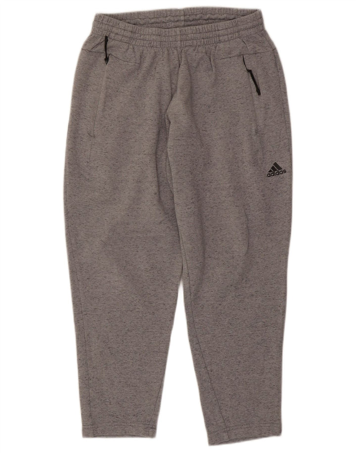 Ανδρική αθλητική φόρμα Adidas, βαμβακερό μεσαίο γκρι