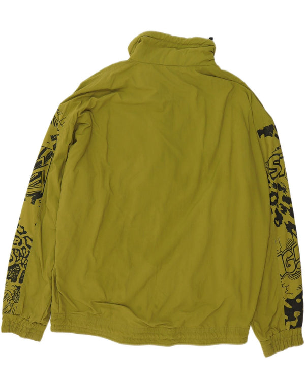 MASER M Womens Graphic Windbreaker Jacket UK 20 2XL Green Animal Print