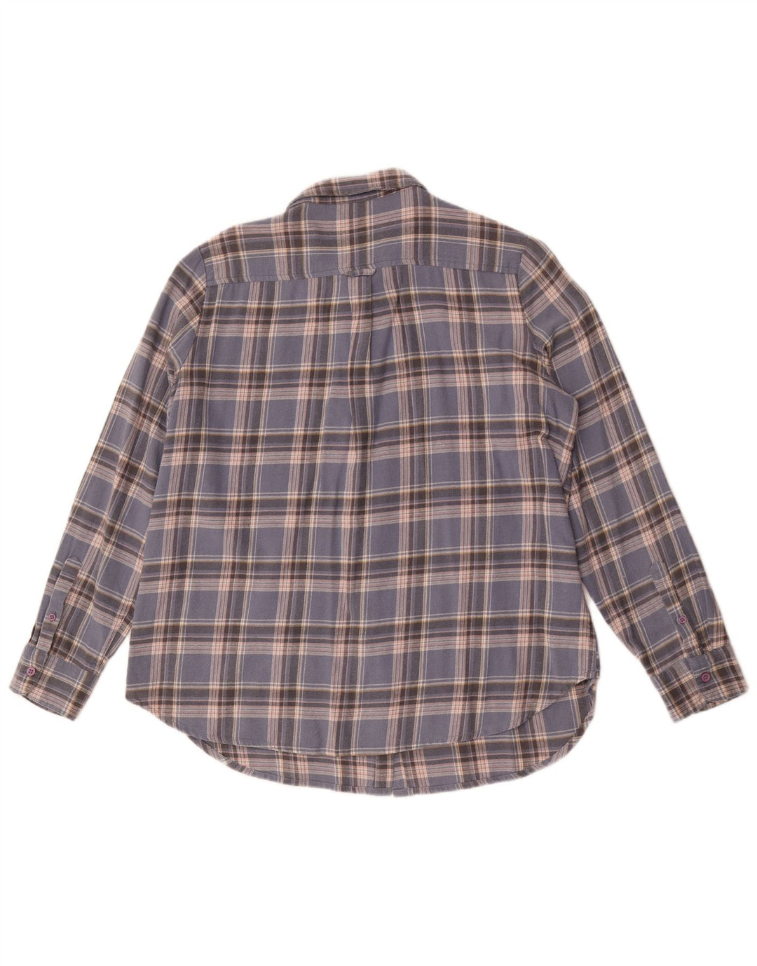 Fat Face Γυναικείο Φανελένιο Πουκάμισο UK 12 Medium Blue Check Cotton