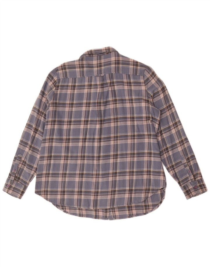 Fat Face Γυναικείο Φανελένιο Πουκάμισο UK 12 Medium Blue Check Cotton