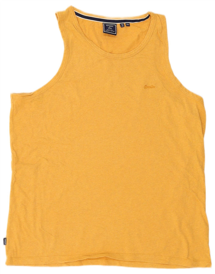 Ανδρικό γιλέκο Superdry 2XL κίτρινο βαμβακερό